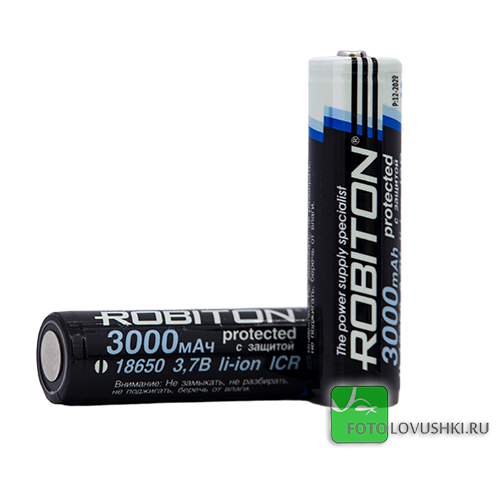 Аккумулятор ROBITON Li3.0/18650 (Samsung ICR18650-30B) с защитой с высоким контактом PK1