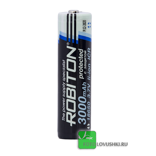 Аккумулятор ROBITON Li3.0/18650 (Samsung ICR18650-30B) с защитой с высоким контактом PK1