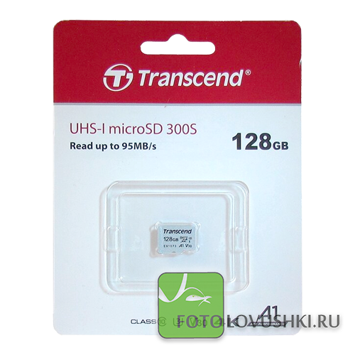 Карта памяти microSDXC Transcend 128Гб UHS-I 300S